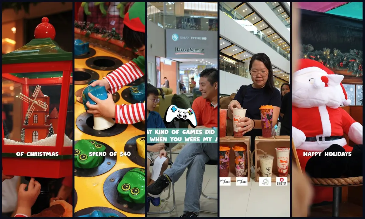 Christmas displays and a bubble tea launch at The Seletar Mall