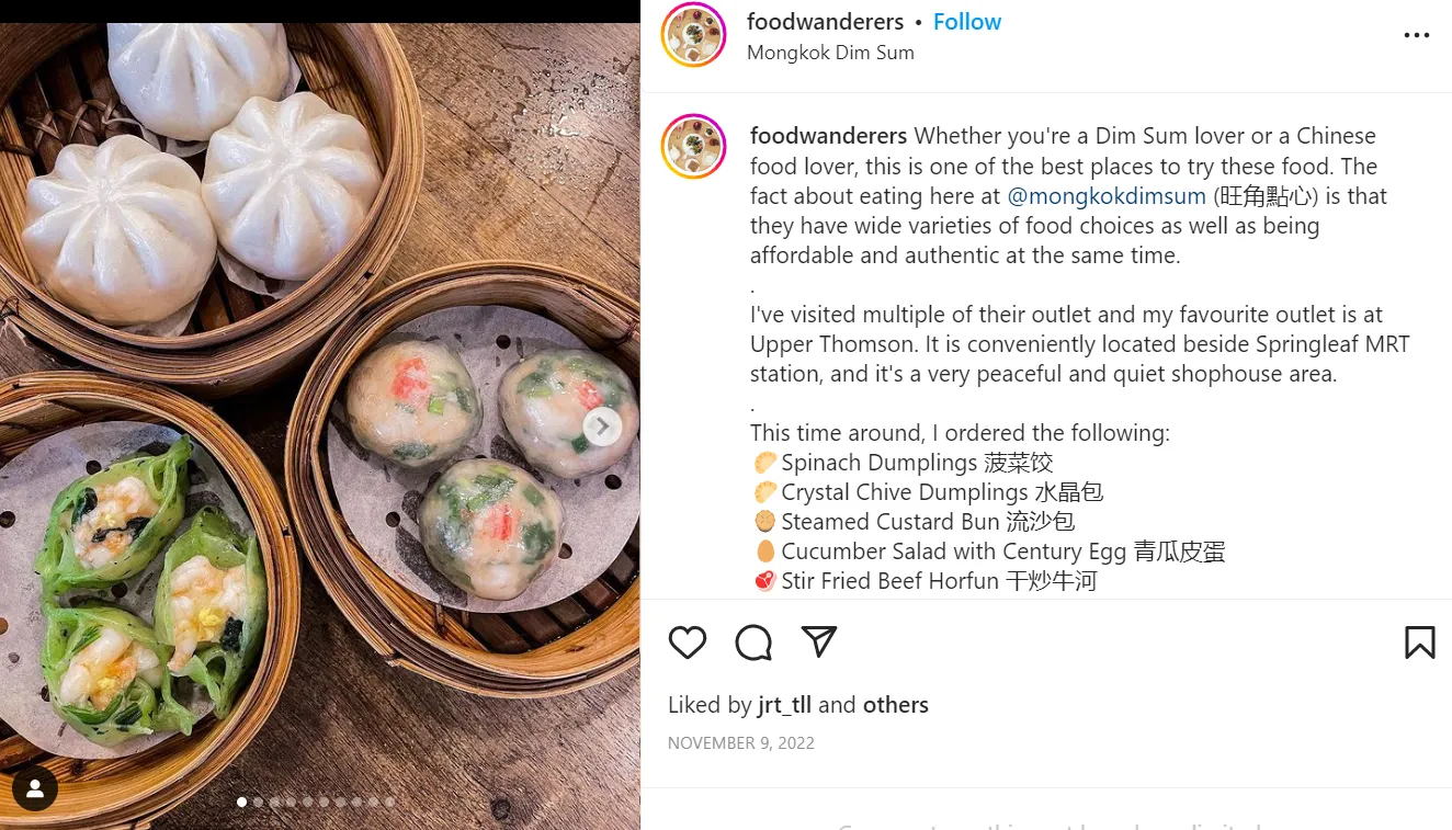 Screenshot: SG Food Wanderers