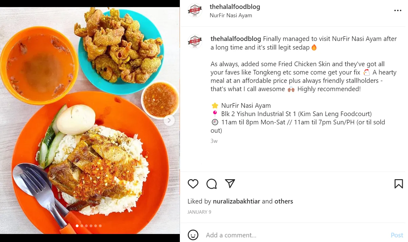 Screenshot: The Halal Food Blog