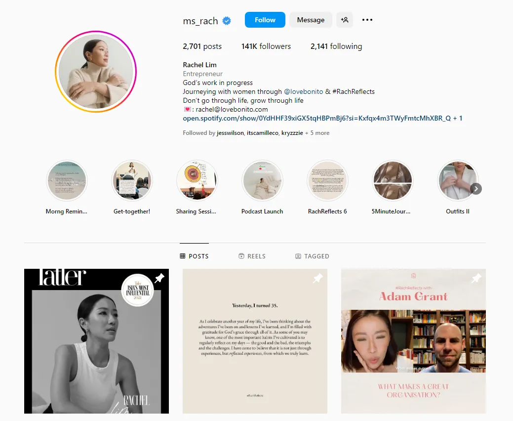 Screenshot: Rachel Lim – @ms_rach