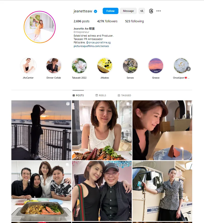 Screenshot: @jeanetteaw | 427k followers