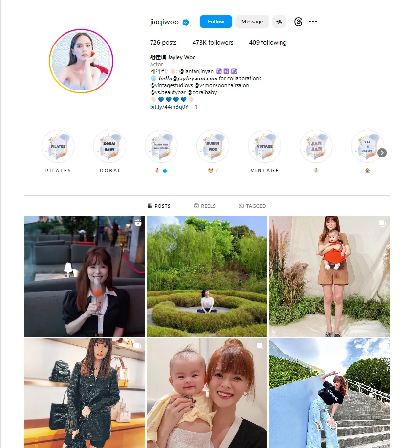Screenshot: @jiaqiwoo | 473k followers