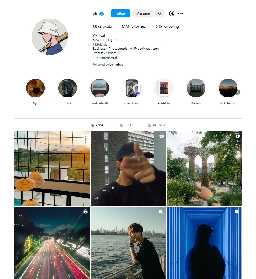 Screenshot: @yk | 1.1m followers