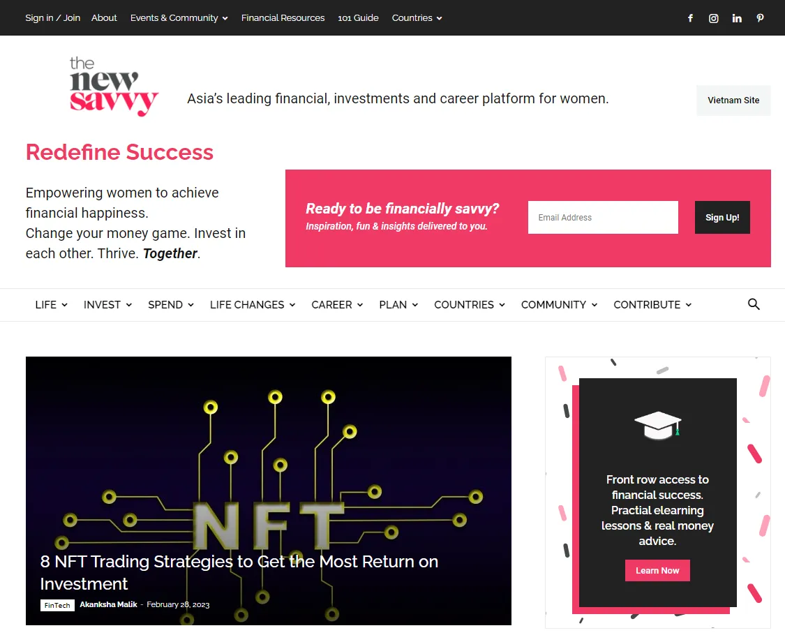 Screenshot: The New Savvy